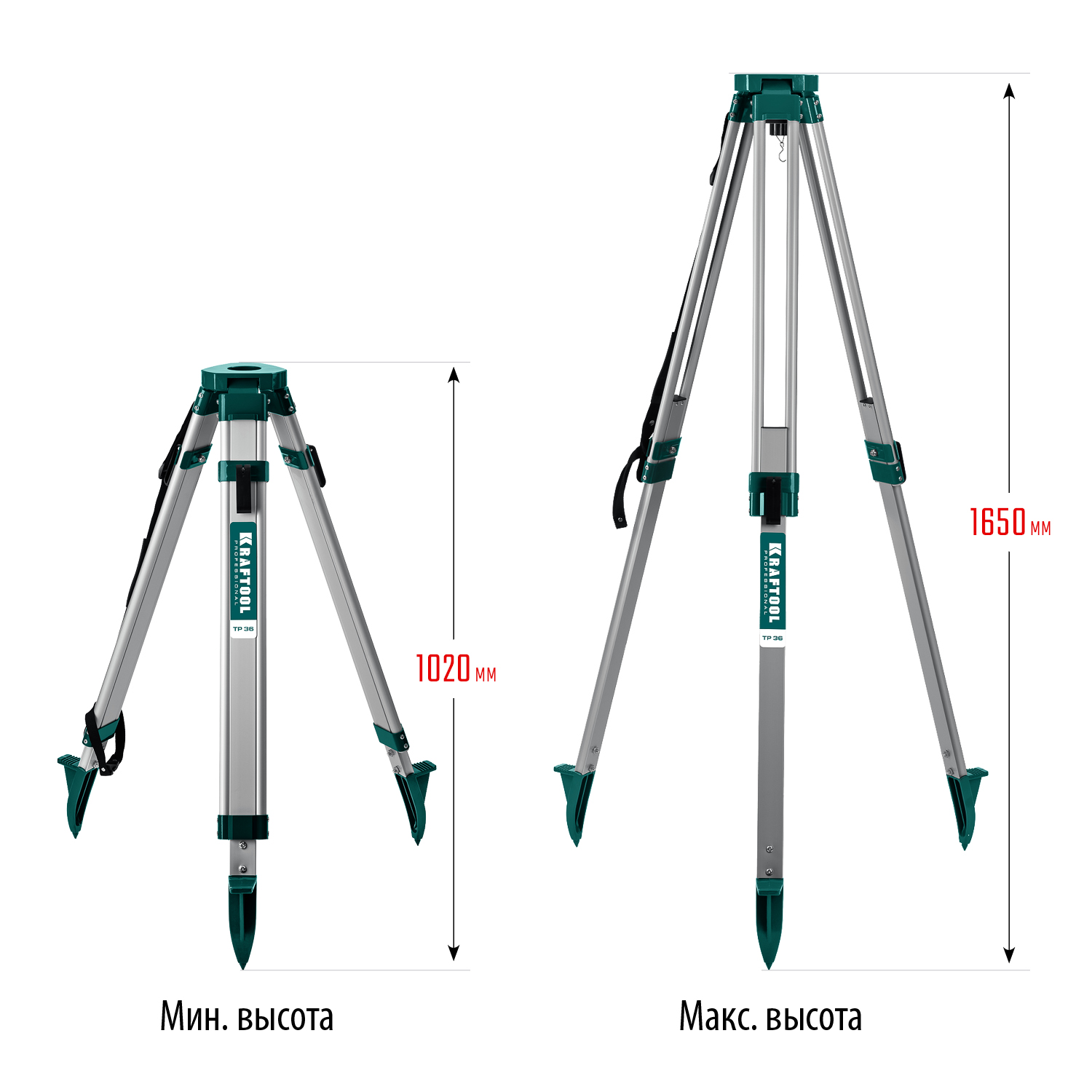 KRAFTOOL GST 165, геодезический штатив (34732) — фото 13