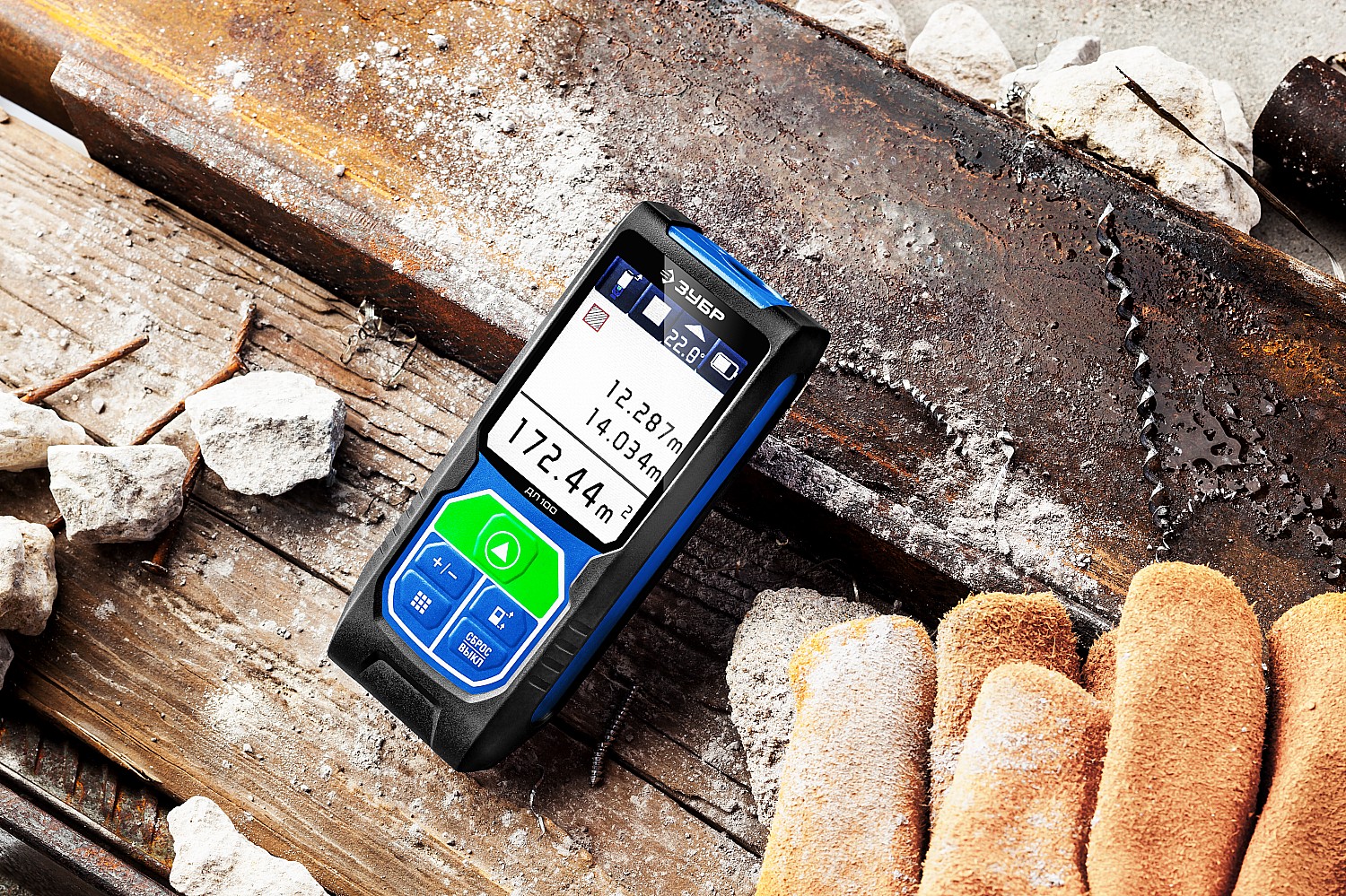 ЗУБР ДЛ-100, 100 м, лазерный дальномер, Профессионал (34923) — фото 8