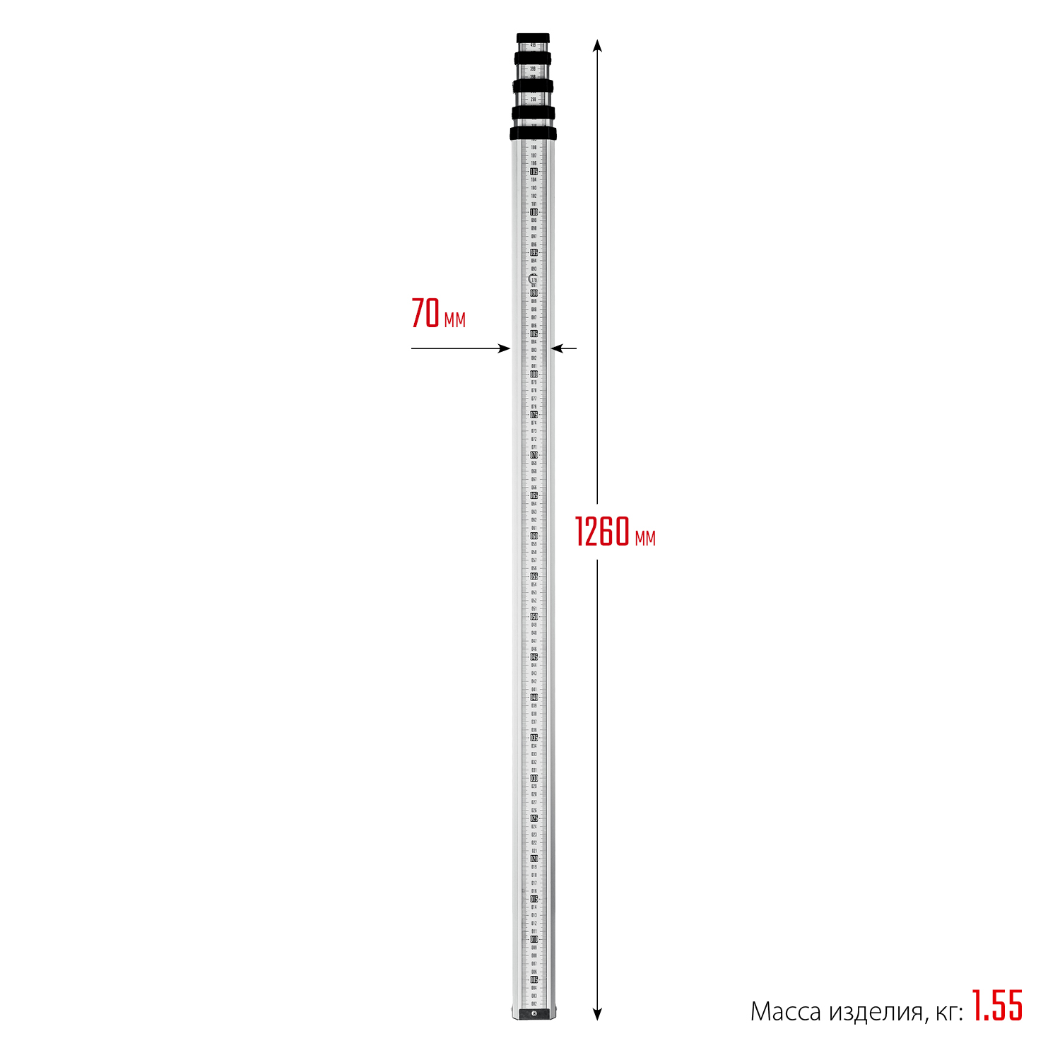 ЗУБР РГ 5, геодезическая рейка (34948-5) — фото 6