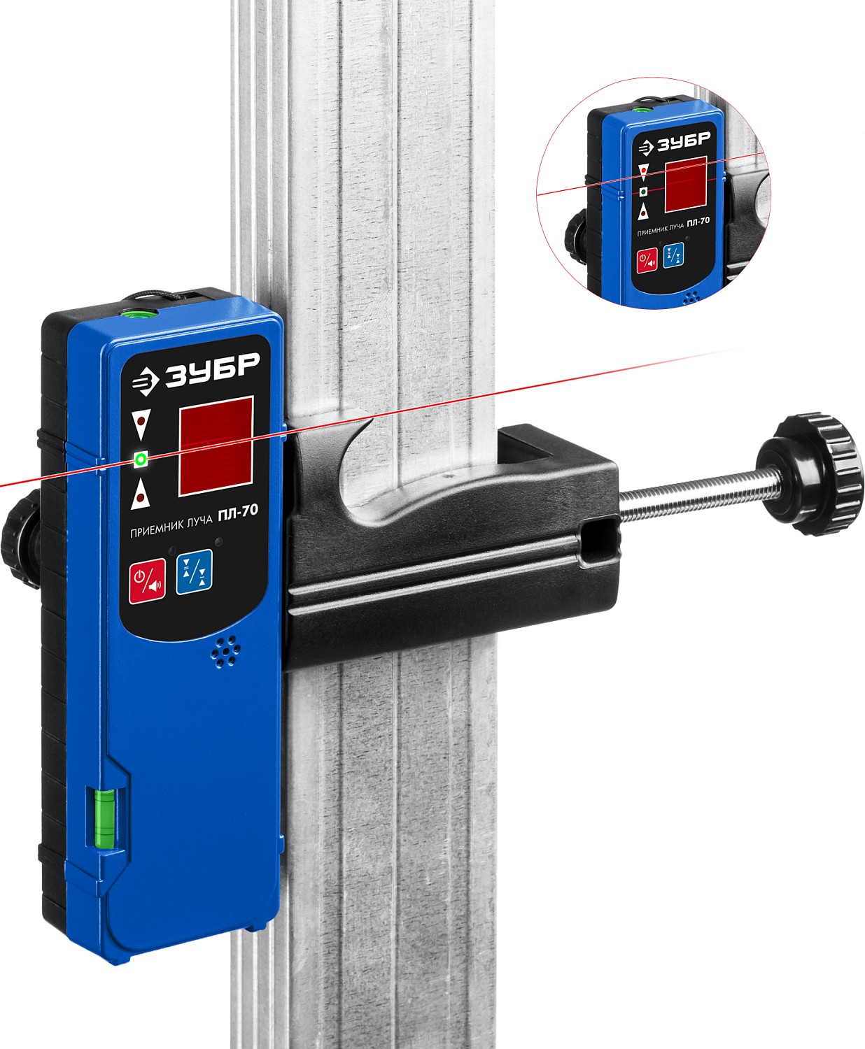 ЗУБР ПЛ-70, приемник для линейного нивелира (34949) — фото 3
