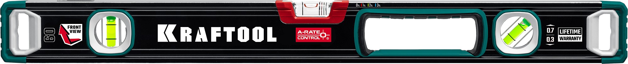 KRAFTOOL A-RATE CONTROL, 600 мм, точность 0.3 мм/м, с инновационным зеркальным глазком, сверхпрочный уровень (34986-60) — фото 8