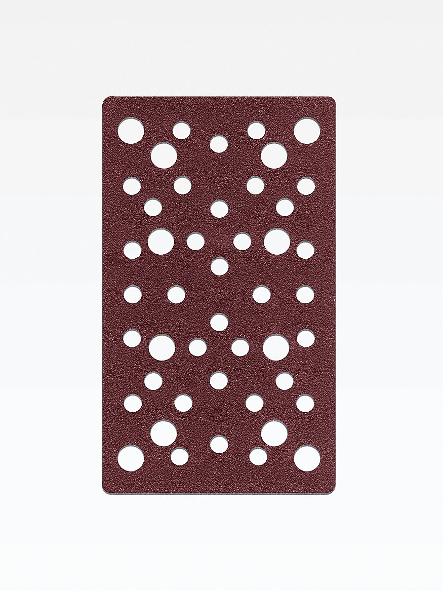 STEHER BPS-813-S 81х133 мм, Р80, шлифовальный лист на липучке, 46 отв., 5 шт. (35687-080) — фото 3