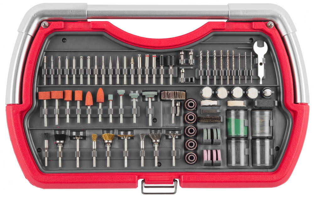 ЗУБР 206 предм., набор мини-насадок для гравёра (35904-H206) — фото 2