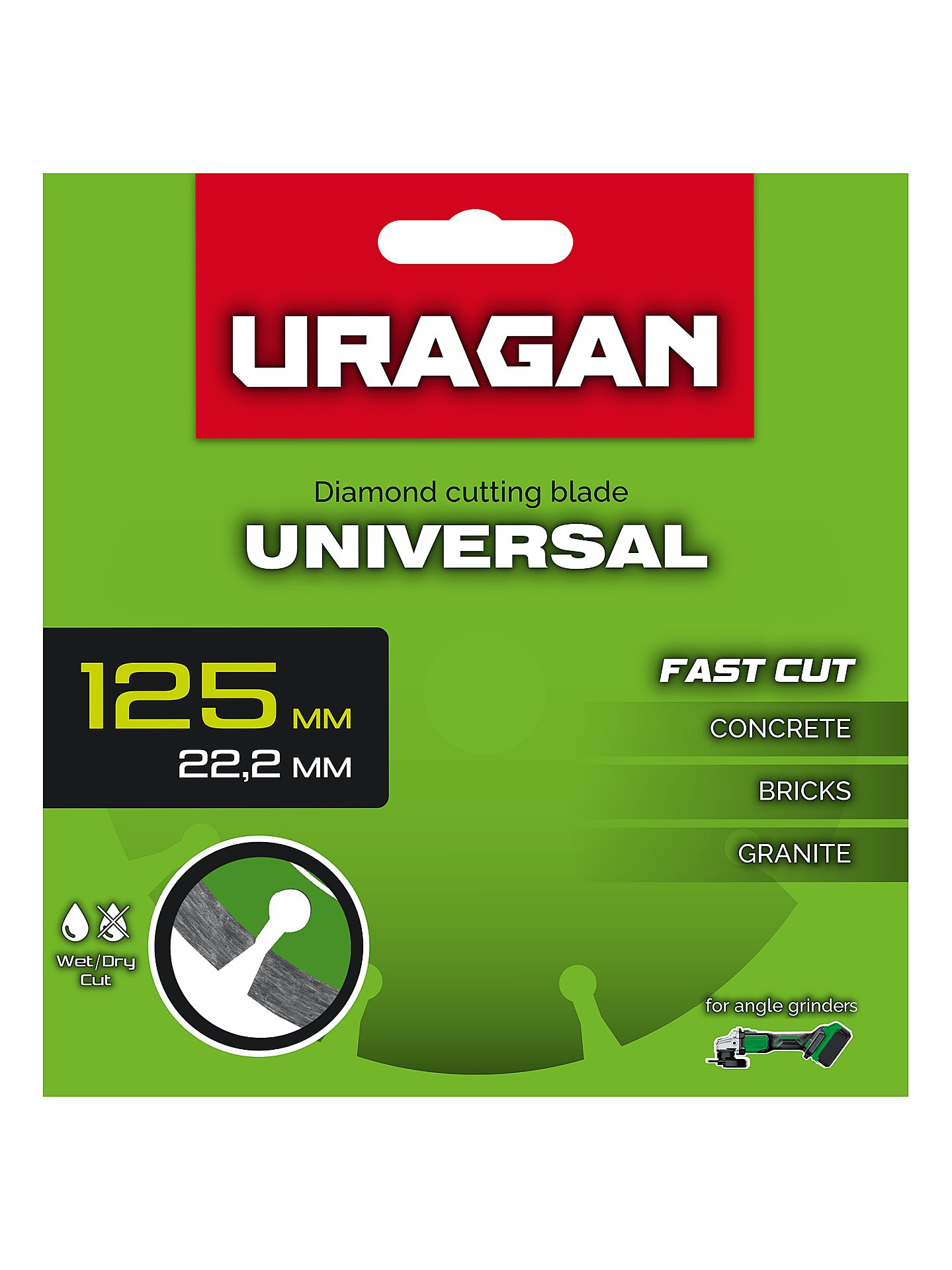 URAGAN UNIVERSAL 125 мм, диск алмазный отрезной сегментный (36705-125) — фото 3