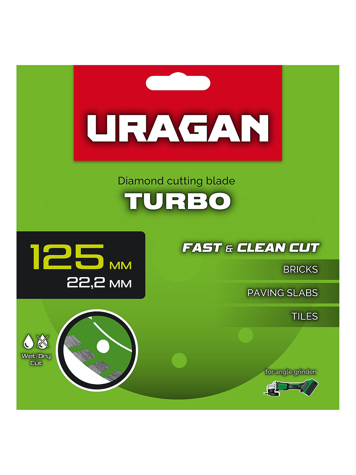 URAGAN TURBO 125 мм, диск алмазный отрезной сегментированный (36706-125) — фото 3