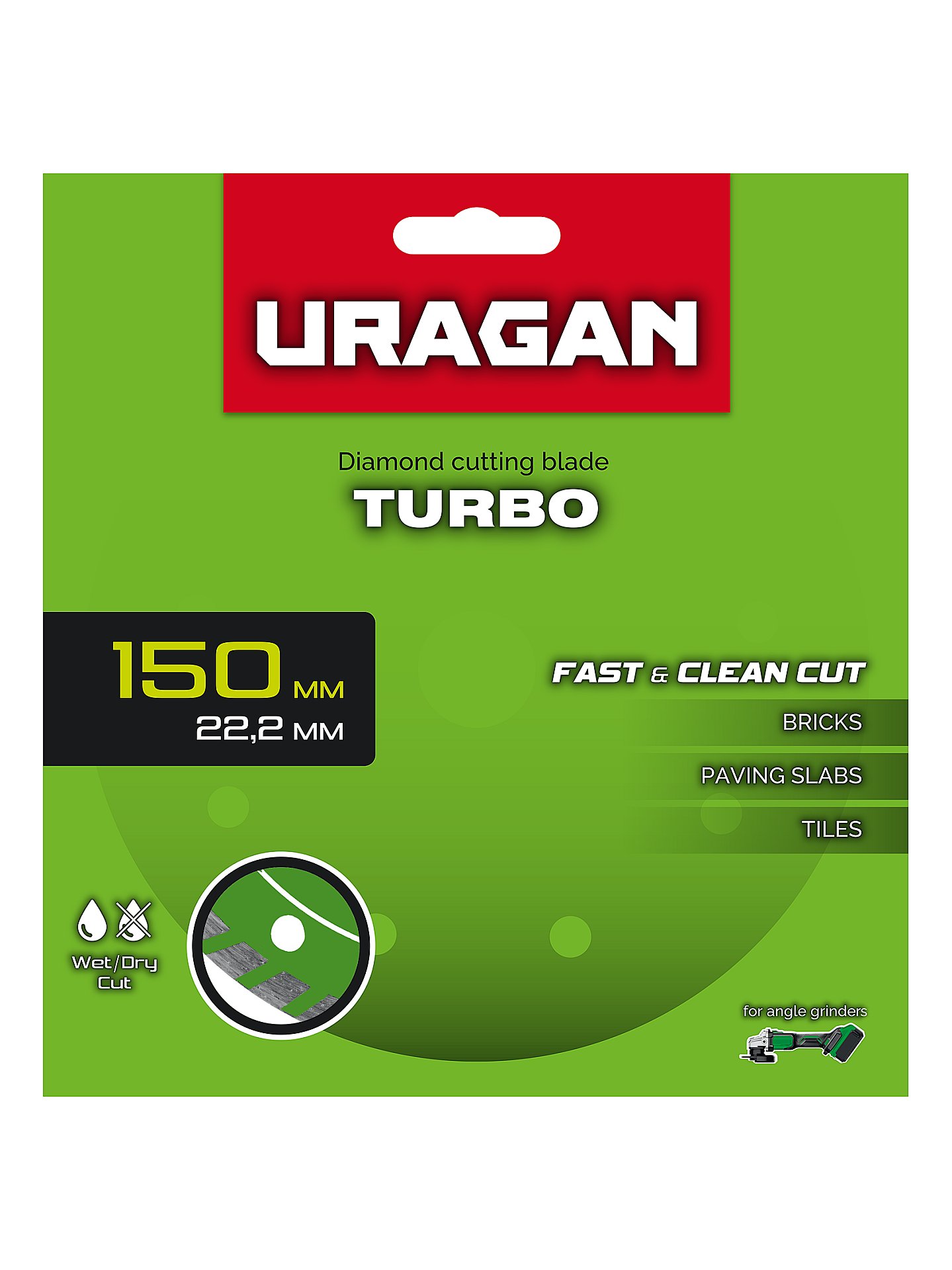 URAGAN TURBO 150 мм, диск алмазный отрезной сегментированный (36706-150) — фото 3