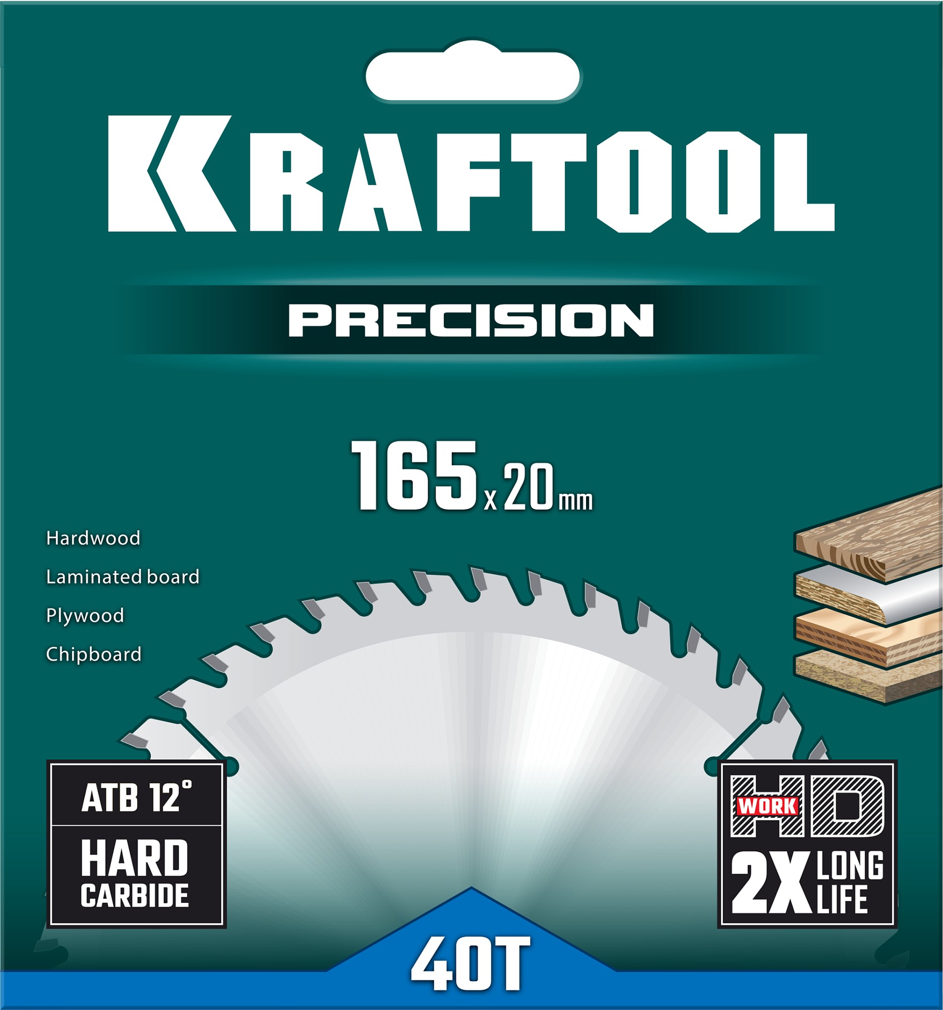 KRAFTOOL Precision, 165 х 20 мм, 40Т, пильный диск по дереву (36952-165-20) — фото 5
