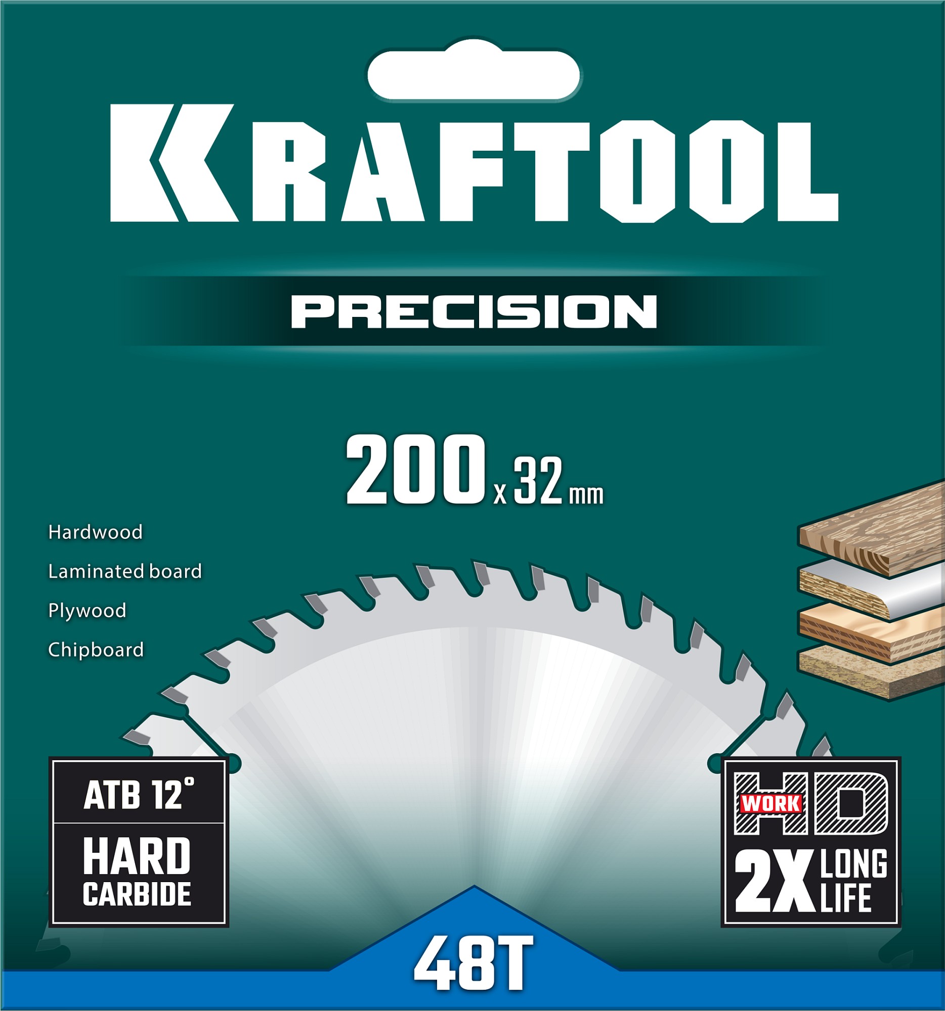KRAFTOOL Precision, 200 х 32 мм, 48Т, пильный диск по дереву (36952-200-32) — фото 5