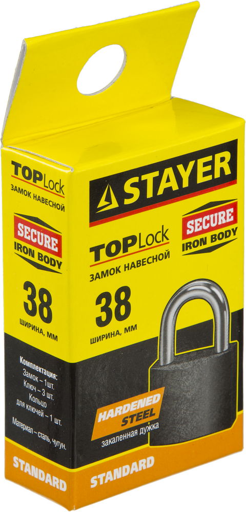 STAYER 38 мм, навесной замок (37160-38) — фото 2