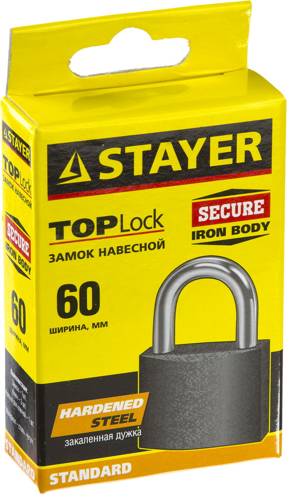 STAYER 60 мм, навесной замок (37160-60) — фото 2