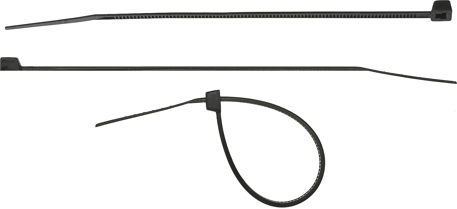 СИБИН ХС-Ч, 4.8 x 300 мм, нейлон РА66, 100 шт, черные, хомуты-стяжки (3788-48-300)