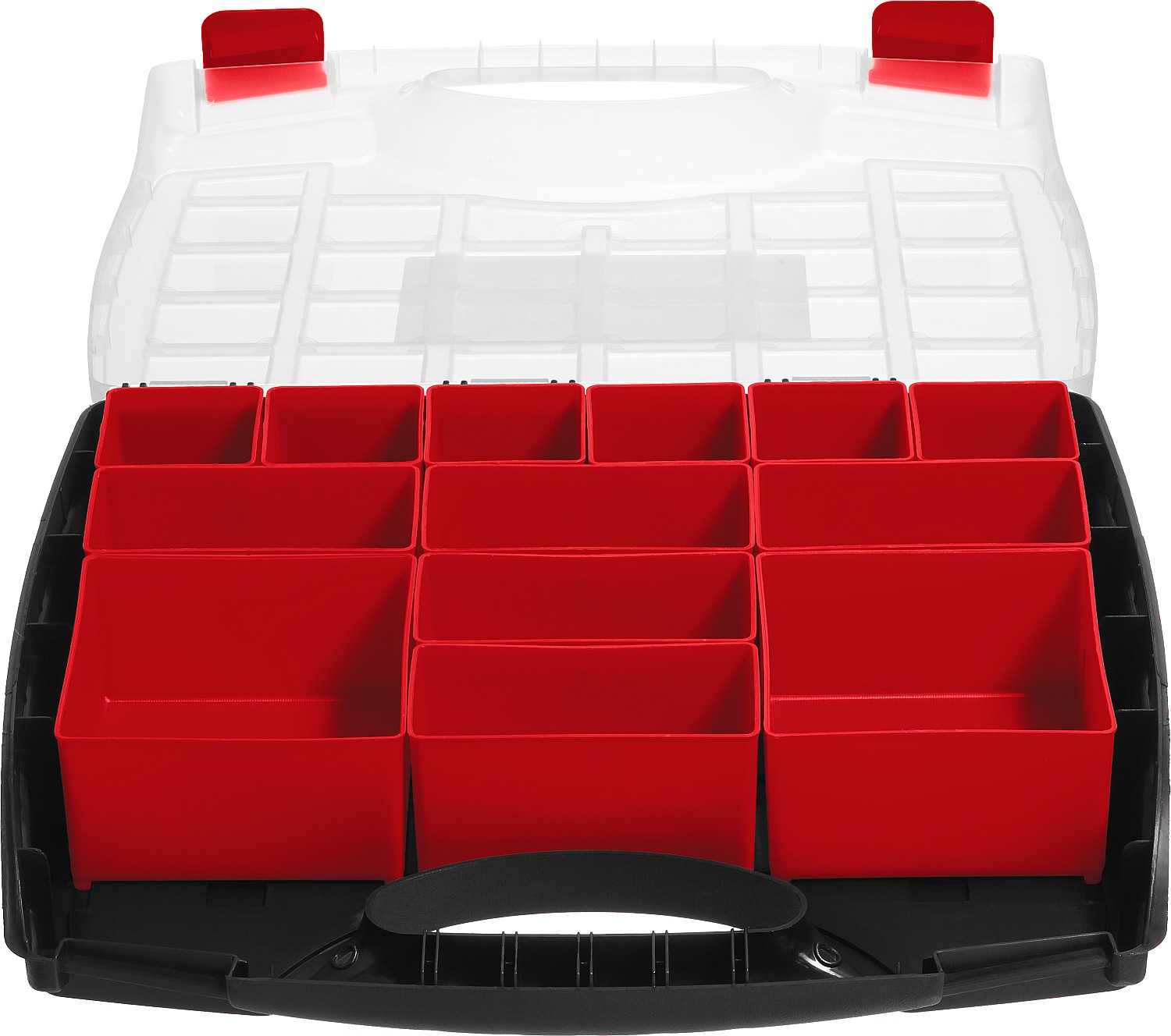 ЗУБР ВОЛГА-13, 325 х 280 х 60 мм, пластиковый органайзер с 13 съемными лотками (38034-13) — фото 4