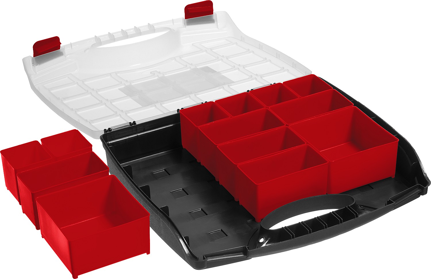 ЗУБР ВОЛГА-13, 325 х 280 х 60 мм, пластиковый органайзер с 13 съемными лотками (38034-13) — фото 6