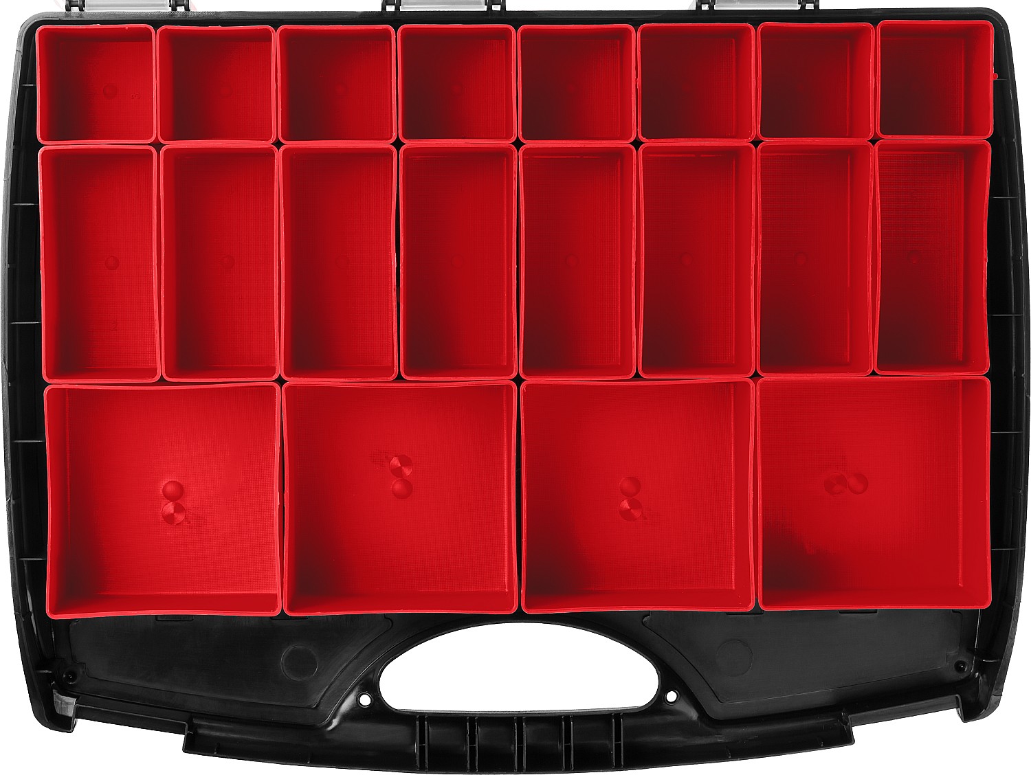 ЗУБР ВОЛГА-20, 425 х 330 х 60 мм, пластиковый органайзер с 20 съемными лотками (38034-20) — фото 5