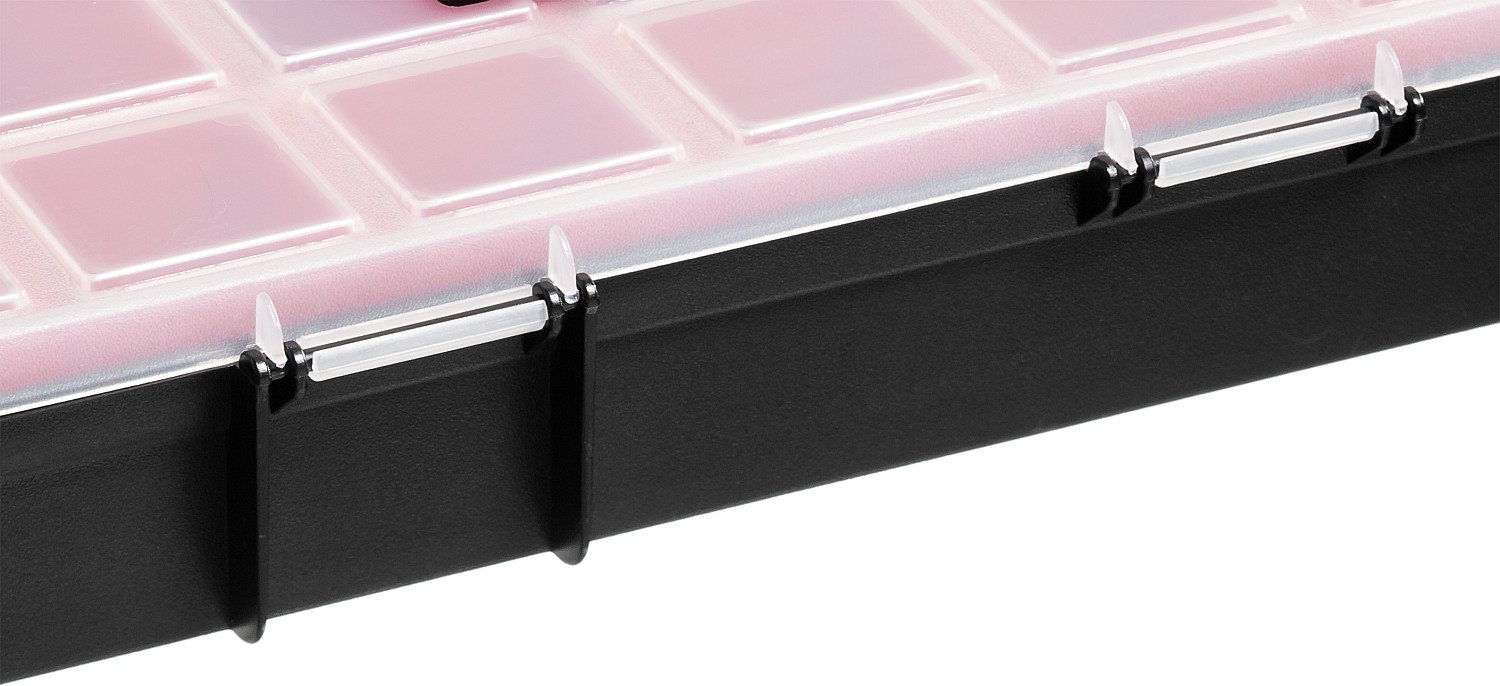 ЗУБР ВОЛГА-20, 425 х 330 х 60 мм, пластиковый органайзер с 20 съемными лотками (38034-20) — фото 8