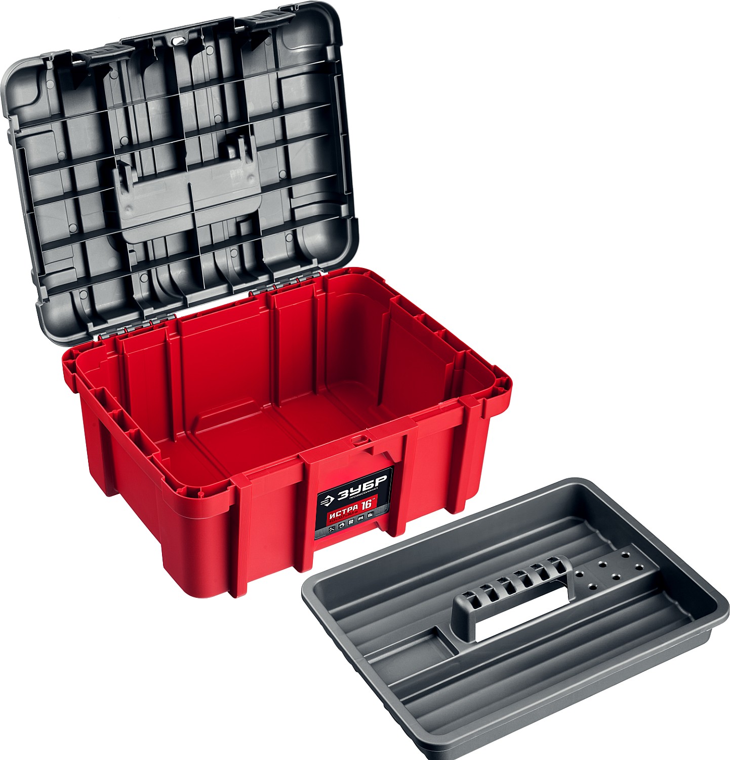 ЗУБР ИСТРА-16, 419 х 327 х 205 мм, (16″), пластиковый ящик для инструментов, Профессионал (38132-16) — фото 3