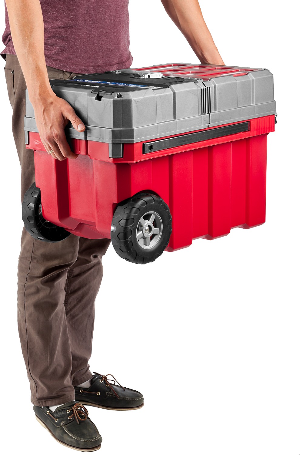 ЗУБР МЕГАБОКС-24, 616 х 378 х 415 мм, (24″), пластиковый ящик-тележка для инструментов, Профессионал (38133-24) — фото 6