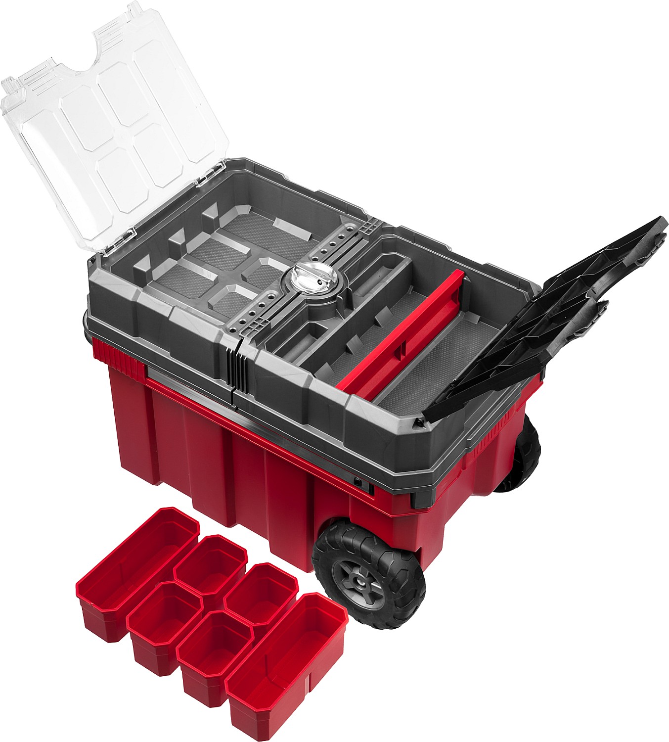 ЗУБР МЕГАБОКС-24, 616 х 378 х 415 мм, (24″), пластиковый ящик-тележка для инструментов, Профессионал (38133-24) — фото 7
