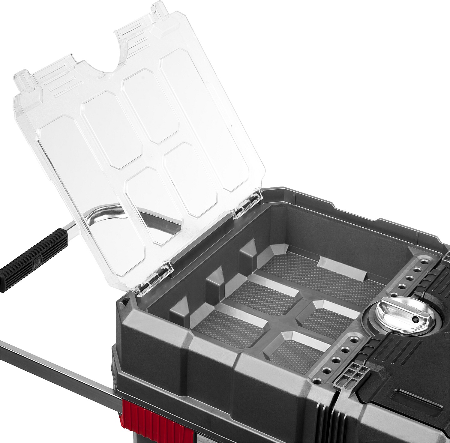 ЗУБР МЕГАБОКС-24, 616 х 378 х 415 мм, (24″), пластиковый ящик-тележка для инструментов, Профессионал (38133-24) — фото 8