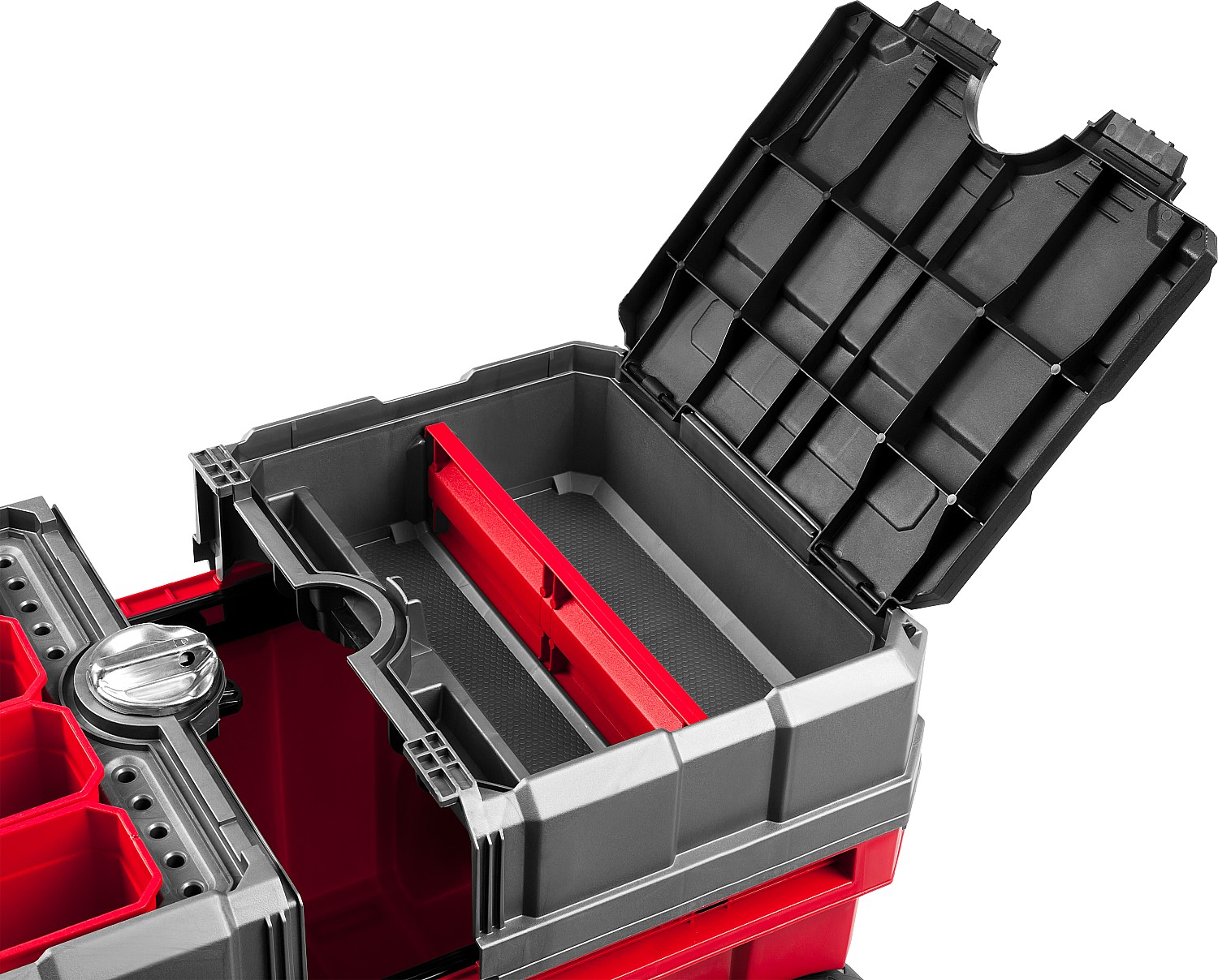 ЗУБР МЕГАБОКС-24, 616 х 378 х 415 мм, (24″), пластиковый ящик-тележка для инструментов, Профессионал (38133-24) — фото 10