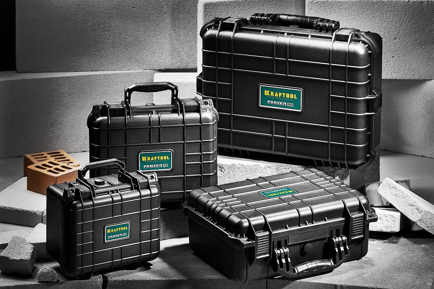 KRAFTOOL PANZER-10, 270 х 240 х 170 мм, (10″), IP55, ударопрочный пластиковый ящик (38251-10) — фото 12