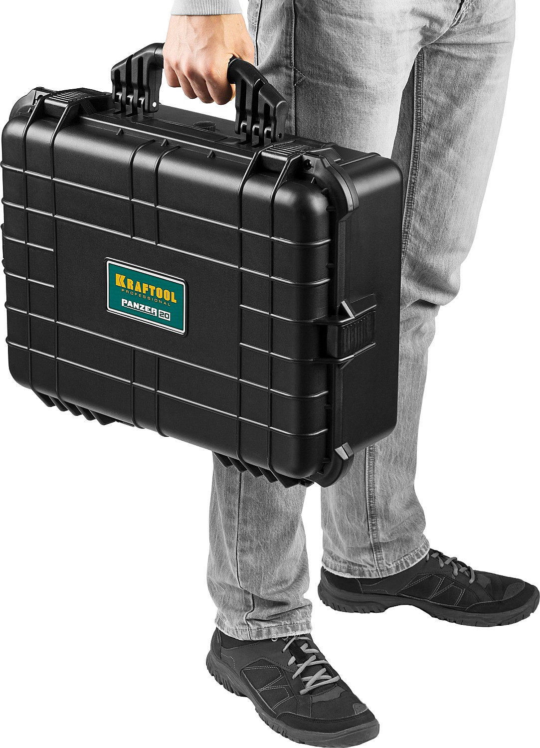 KRAFTOOL PANZER-20, 510 х 400 х 190 мм, (20″), IP55, ударопрочный пластиковый ящик (38251-20) — фото 11