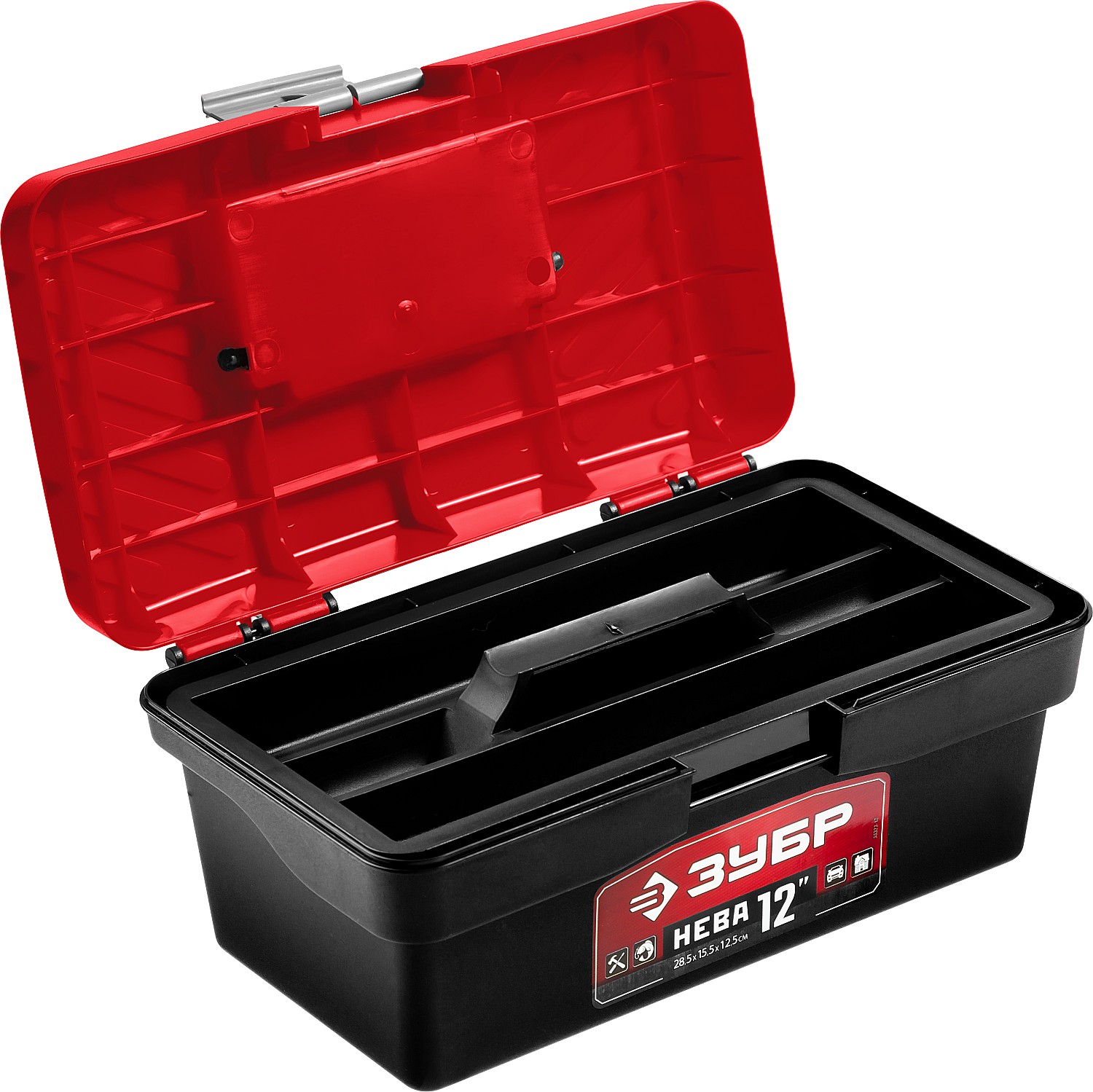 ЗУБР НЕВА-12, 285 х 155 х 125 мм, (12″), пластиковый ящик для инструментов (38323-12) — фото 3