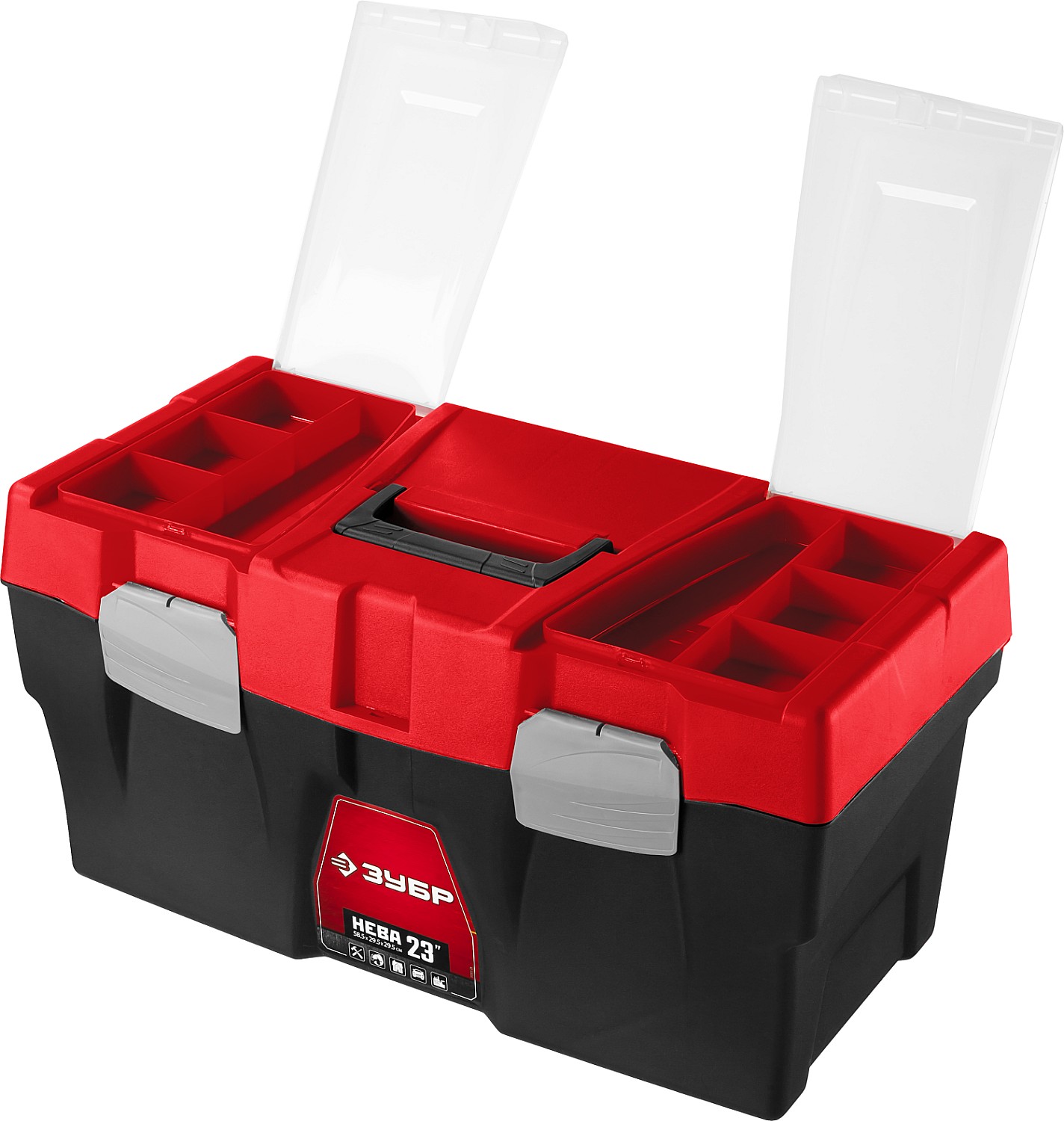 ЗУБР НЕВА-23, 585 х 295 х 295 мм, (23″), пластиковый ящик для инструментов (38323-23) — фото 5