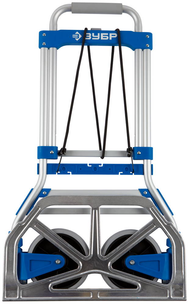 ЗУБР ТР-90, до 90кг, каркас и платформа из алюм, платформа 48.5х28.5см, колеса d13 см, вес 4.65кг, складная хозяйств тележка, Профессионал (38750-90) — фото 2