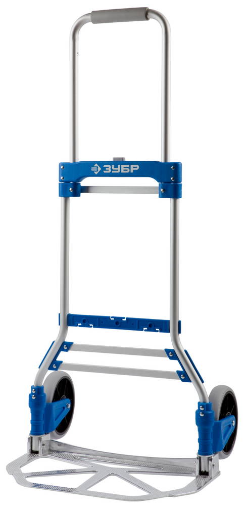 ЗУБР ТР-90, до 90кг, каркас и платформа из алюм, платформа 48.5х28.5см, колеса d13 см, вес 4.65кг, складная хозяйств тележка, Профессионал (38750-90) — фото 3
