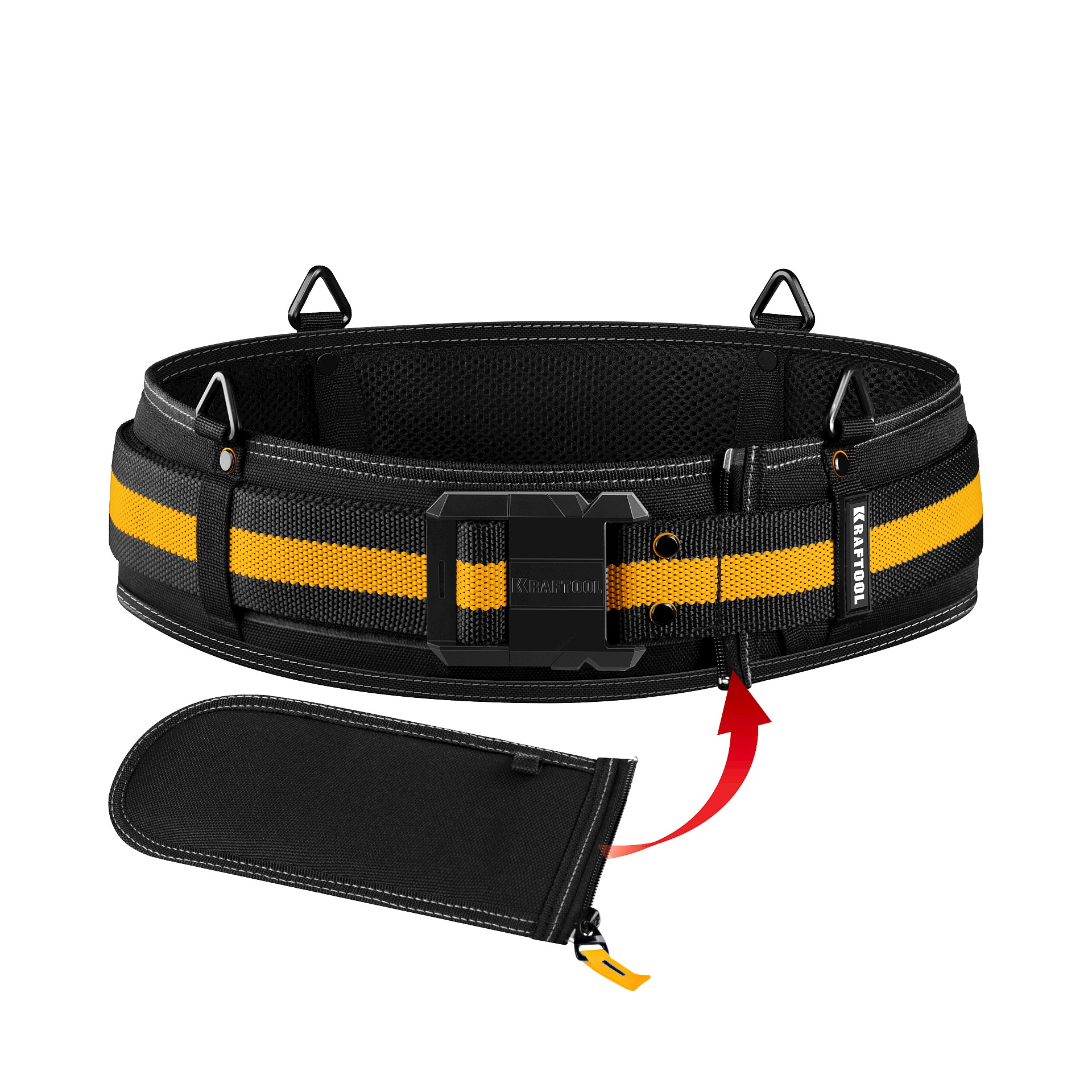 KRAFTOOL KBS-3 пояс монтажника, в комплекте: пояс монтажника, большая сумка, малая сумка (38762) — фото 11