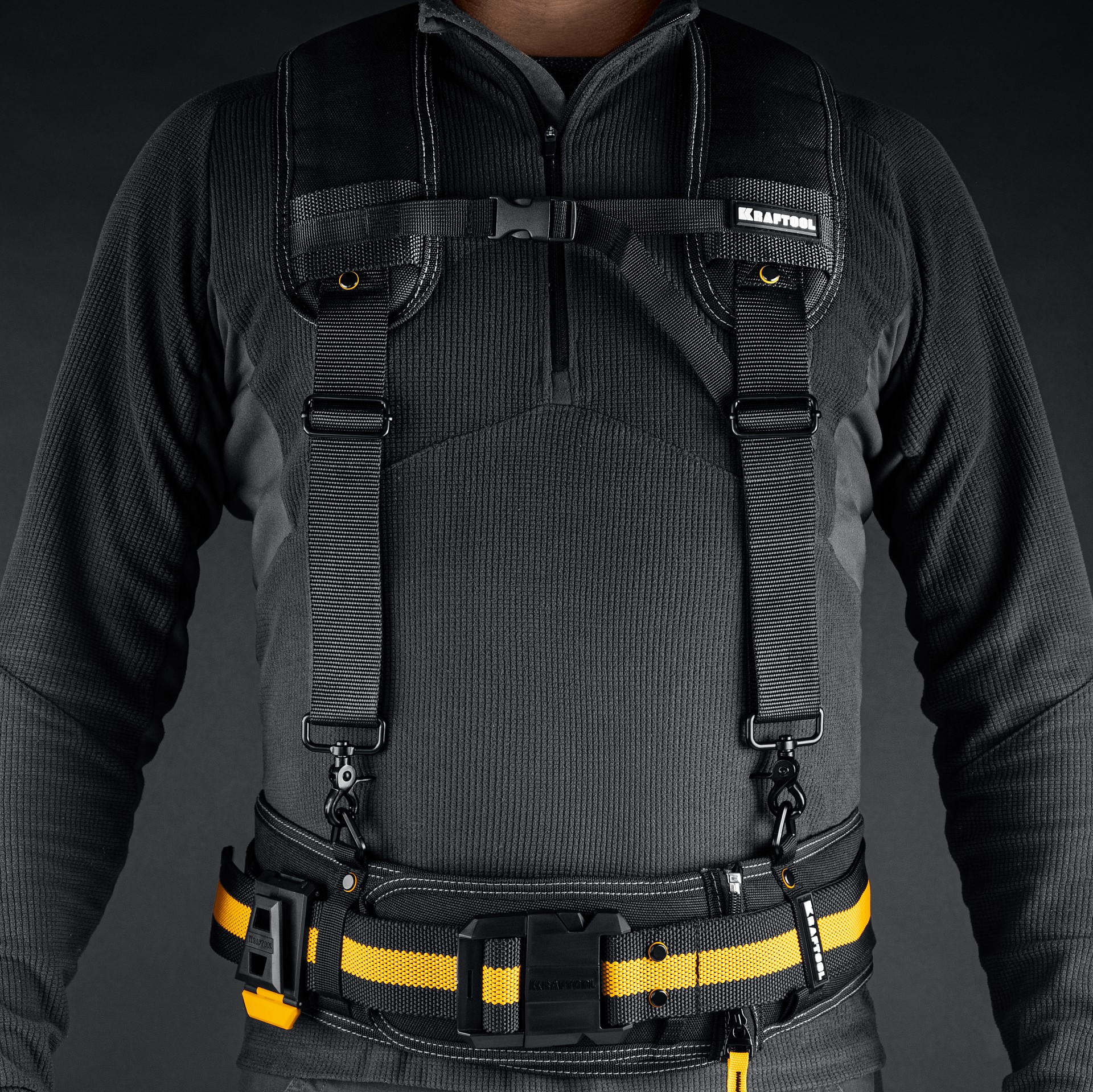 KRAFTOOL KS-1 подтяжки регулируемые, 4 точки крепления (38765) — фото 4