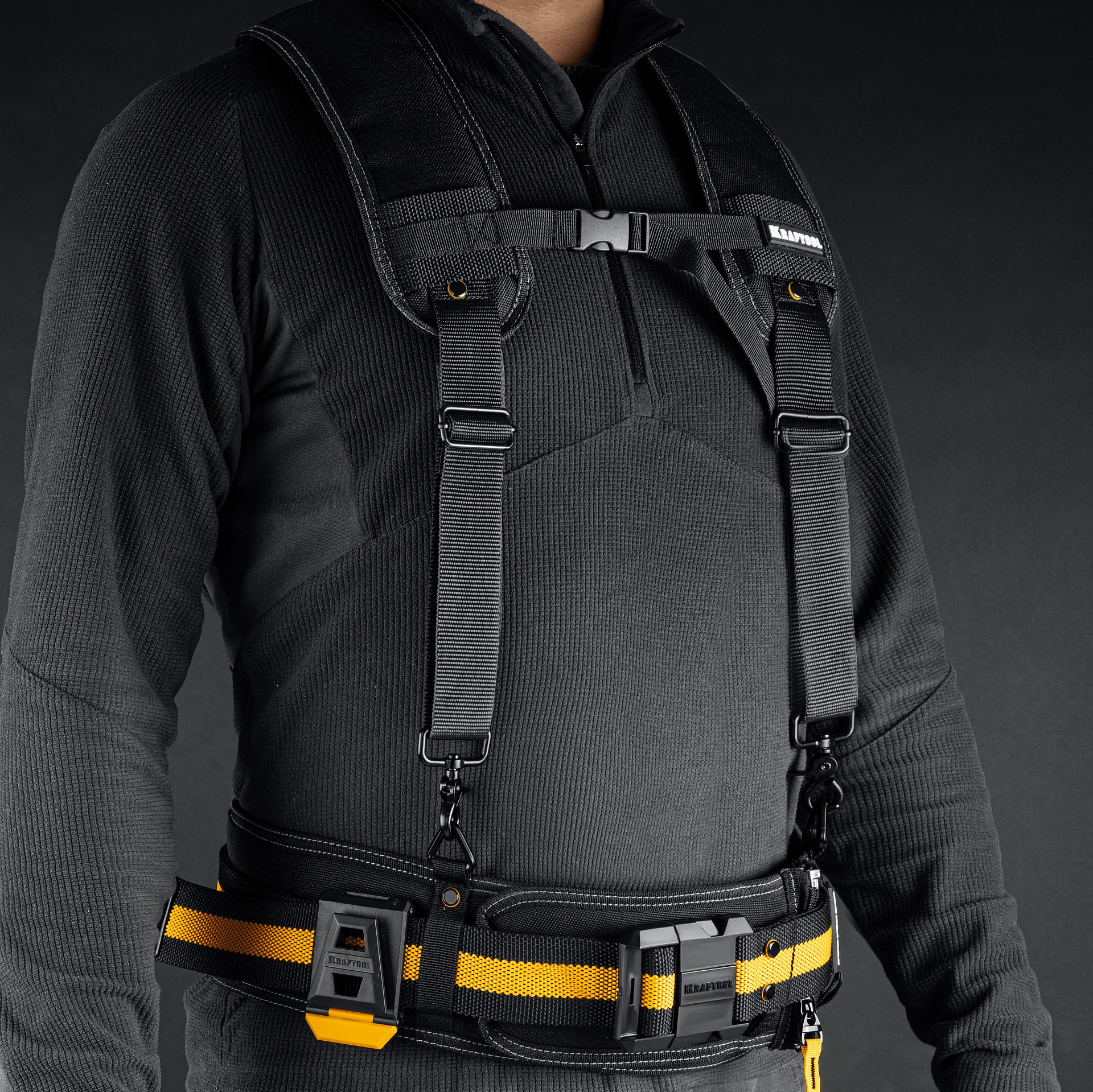 KRAFTOOL KS-1 подтяжки регулируемые, 4 точки крепления (38765) — фото 5