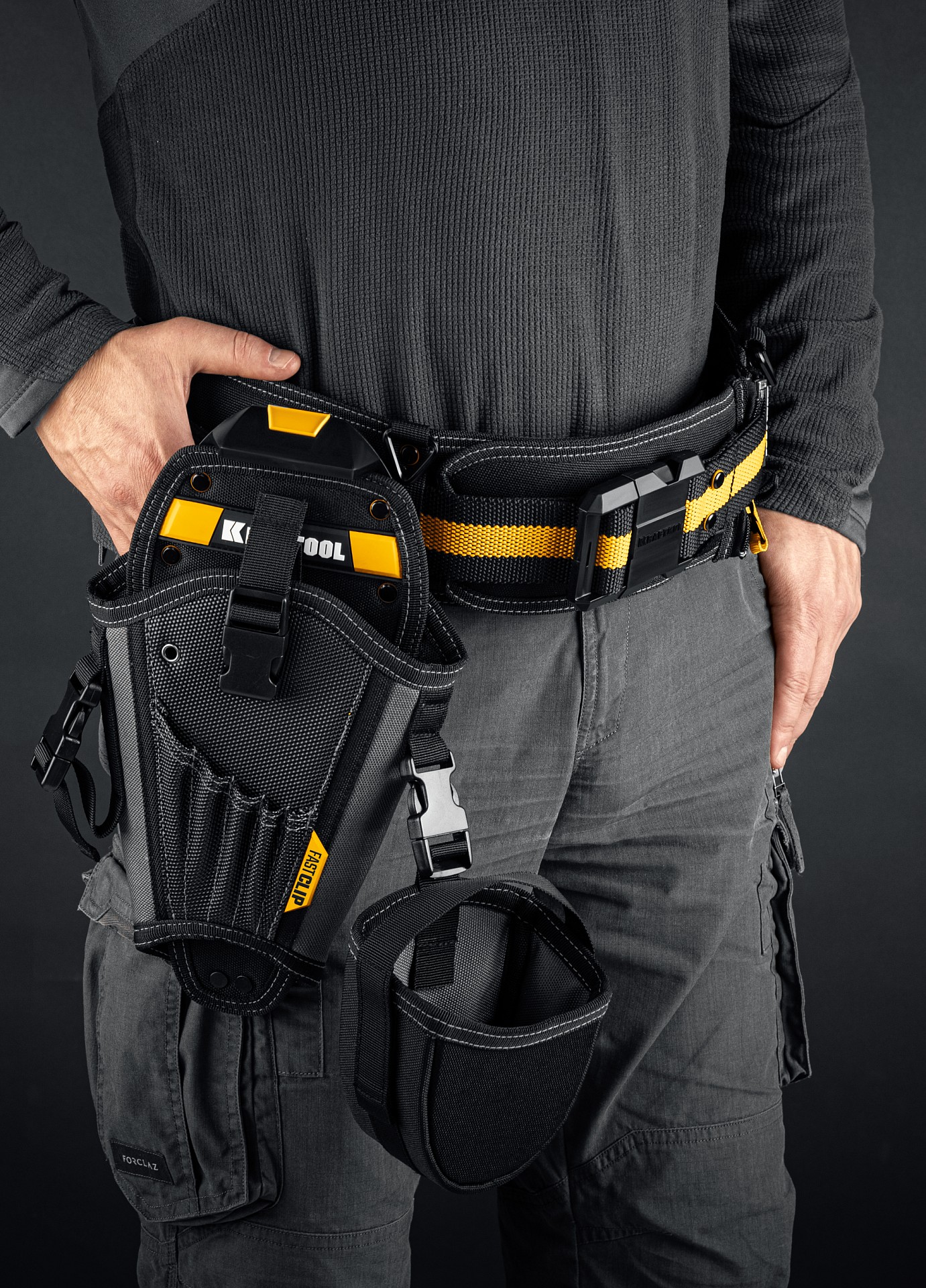 KRAFTOOL KH-5 кобура для шуруповерта с быстросъёмным креплением FastClip, средняя (38769) — фото 5