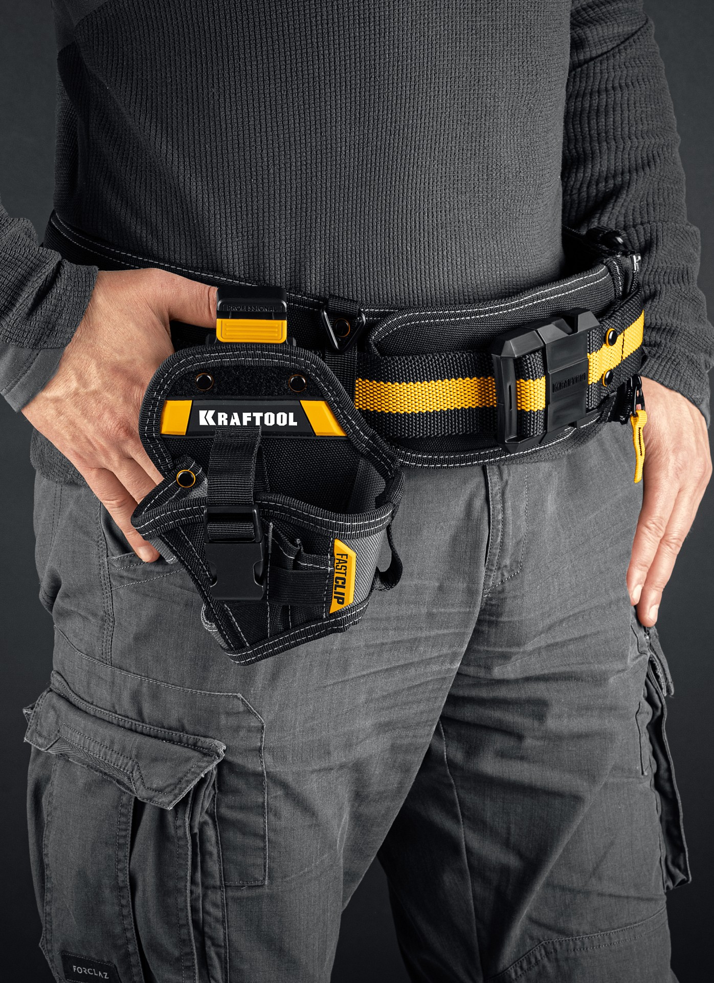 KRAFTOOL KH-5C кобура для шуруповерта с быстросъёмным креплением FastClip, компактная (38770) — фото 7