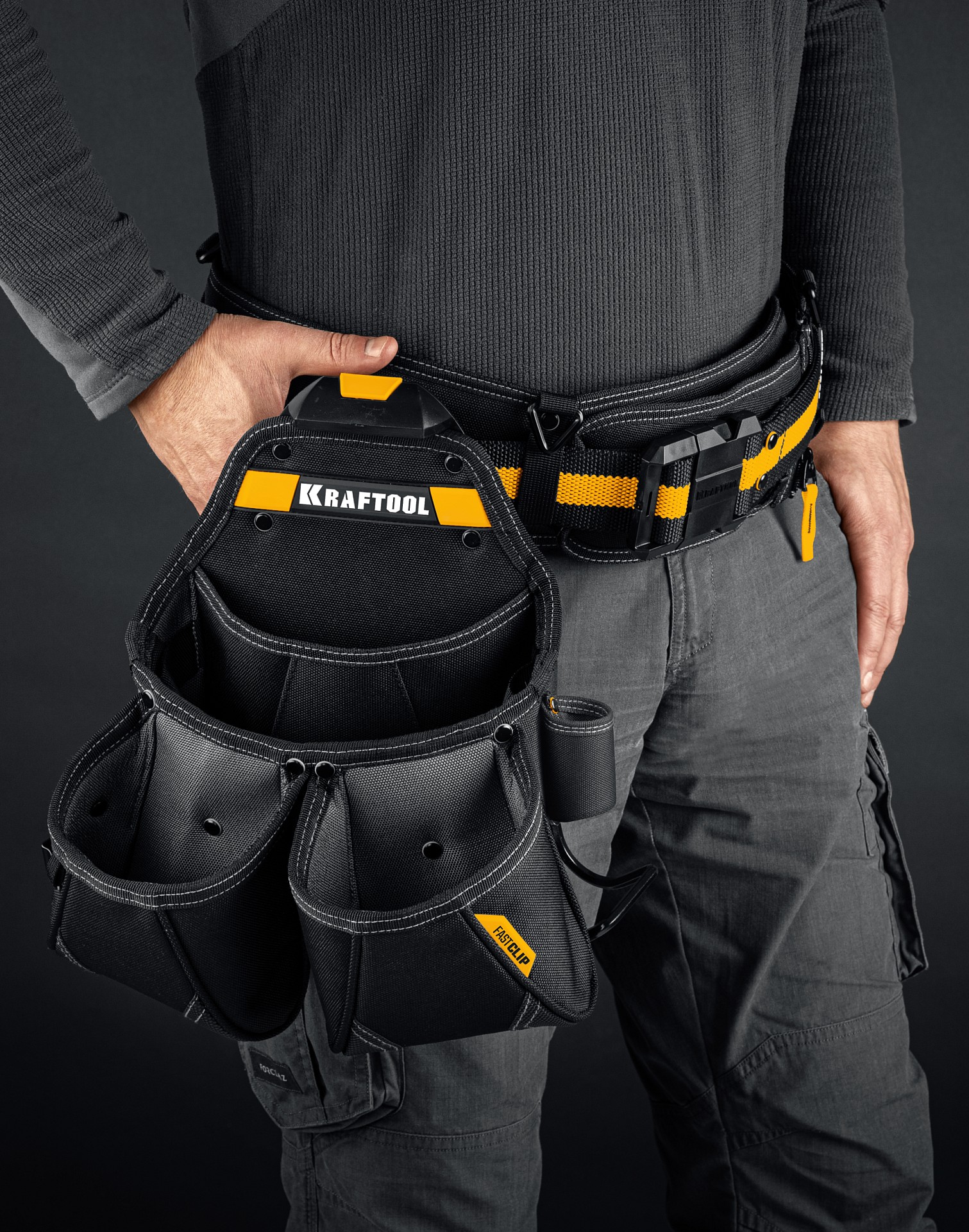 KRAFTOOL KP-15 поясная сумка с быстросъёмным креплением FastClip, 350 х 320 мм (38771) — фото 5