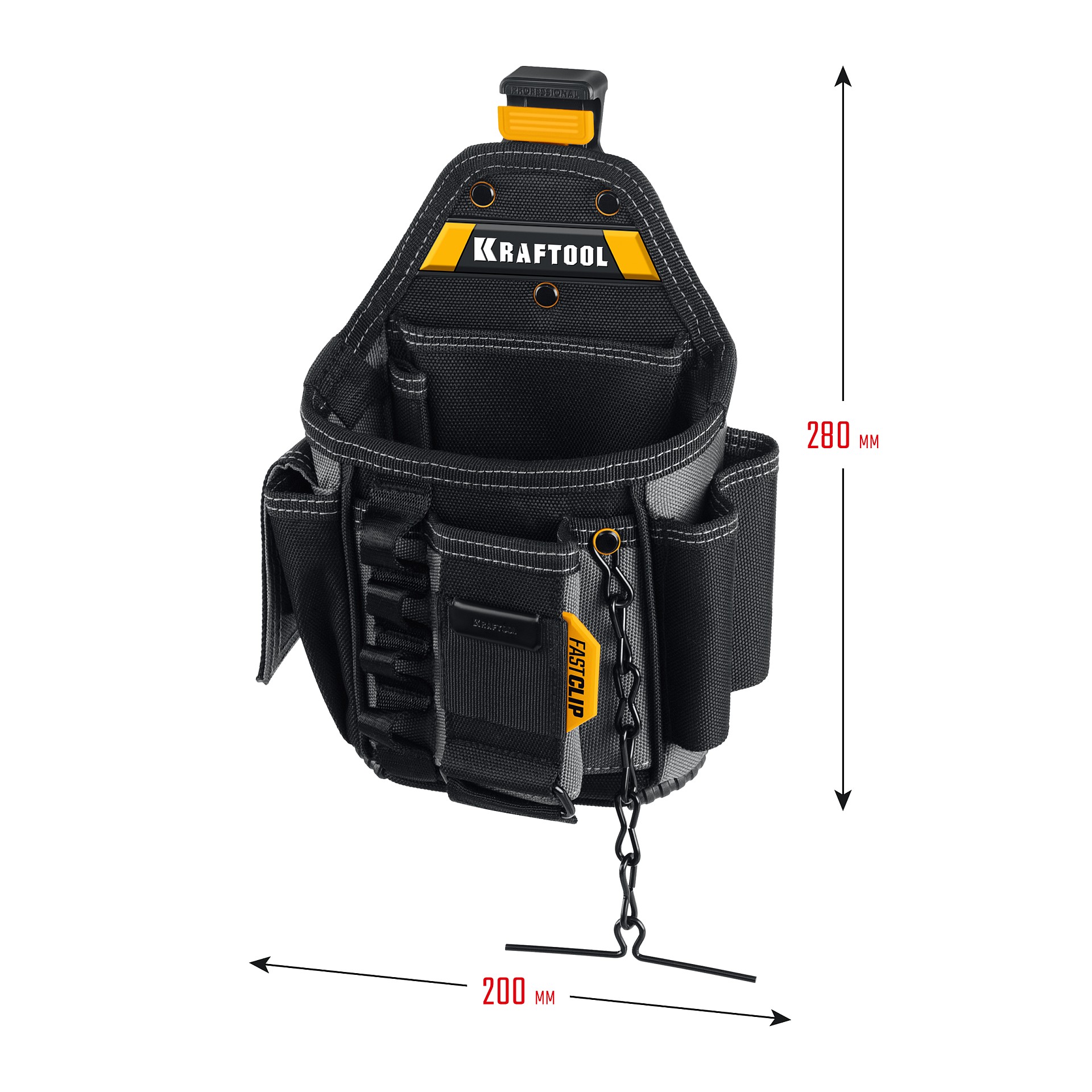 KRAFTOOL KP-13E поясная сумка с быстросъёмным креплением FastClip, 280 х 200 мм (38772) — фото 5