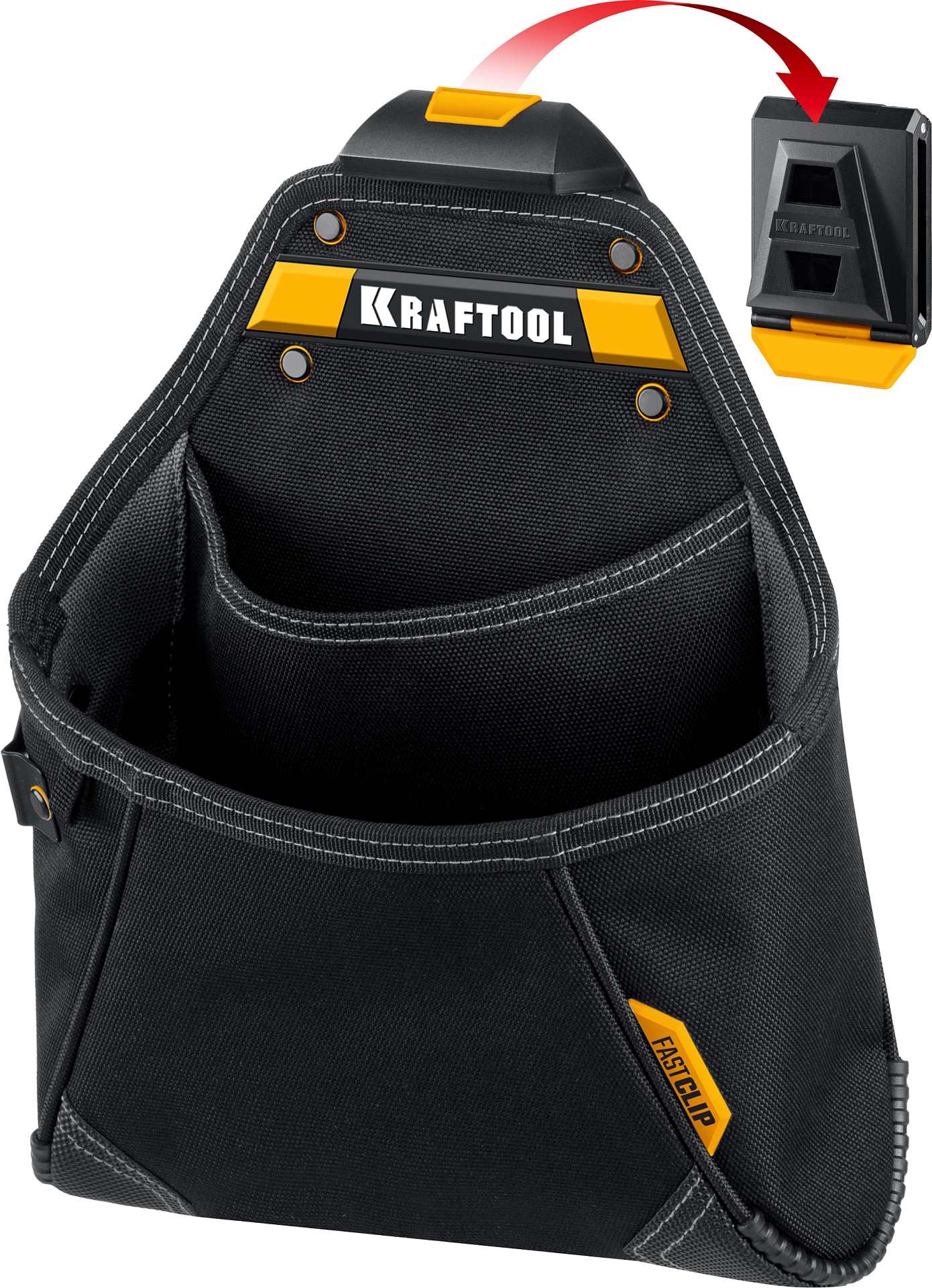 KRAFTOOL KP-12 поясная сумка с быстросъёмным креплением FastClip, 260 х 340 мм (38774)