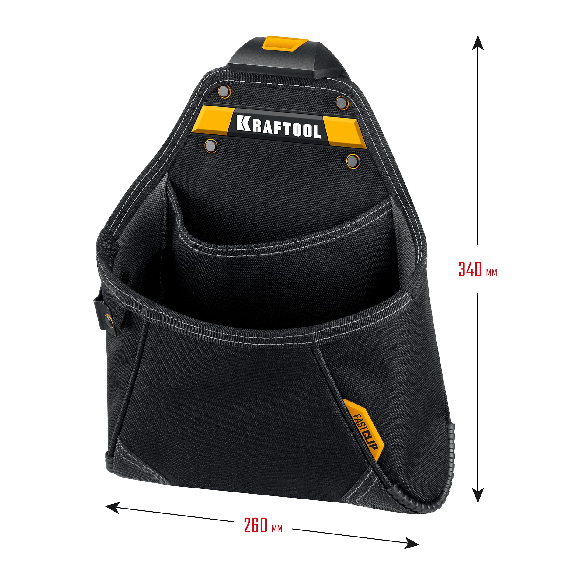 KRAFTOOL KP-12 поясная сумка с быстросъёмным креплением FastClip, 260 х 340 мм (38774) — фото 5