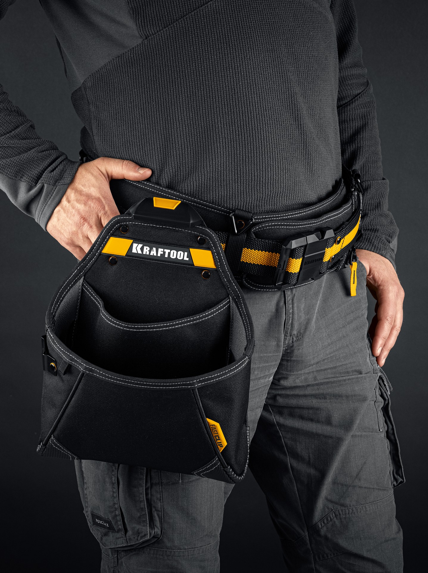 KRAFTOOL KP-12 поясная сумка с быстросъёмным креплением FastClip, 260 х 340 мм (38774) — фото 6