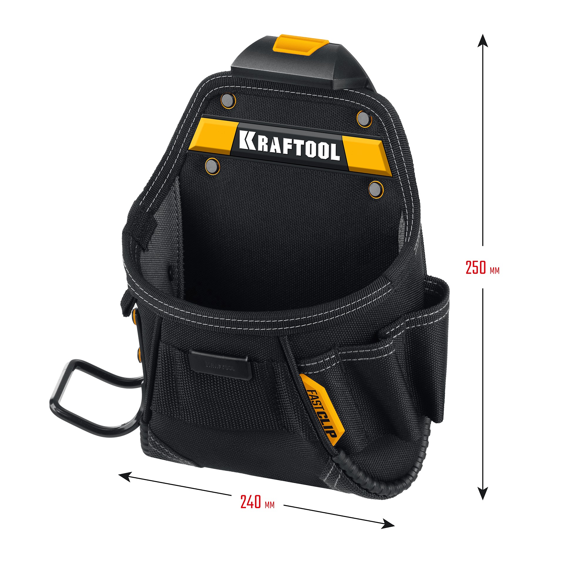 KRAFTOOL KP-6 поясная сумка с быстросъёмным креплением FastClip, 240 х 250 мм (38775) — фото 4
