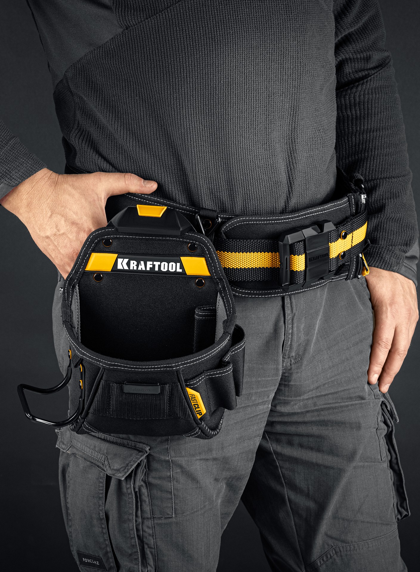 KRAFTOOL KP-6 поясная сумка с быстросъёмным креплением FastClip, 240 х 250 мм (38775) — фото 5