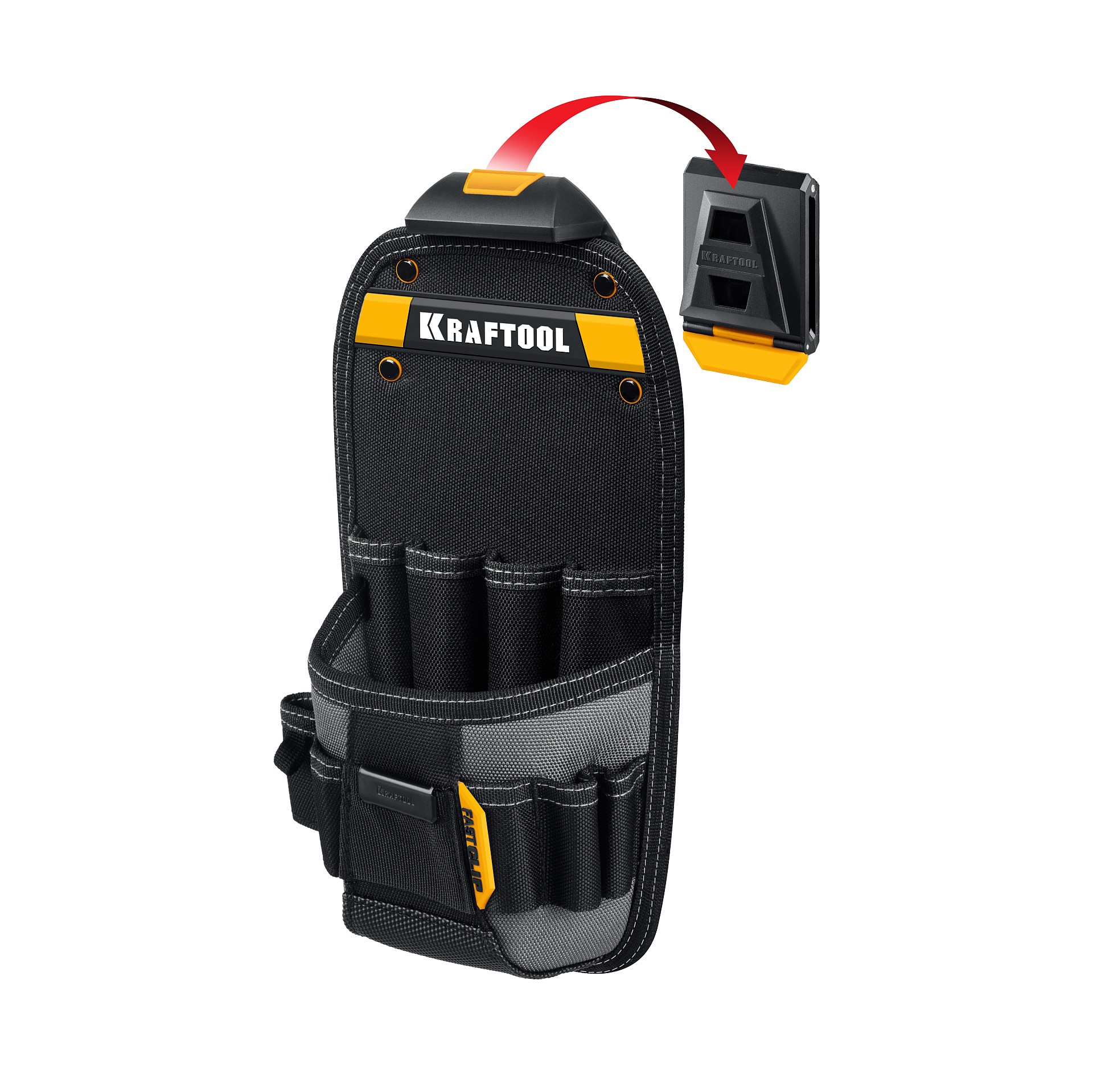 KRAFTOOL KP-11 поясная сумка с быстросъёмным креплением FastClip, 170 х 360 мм (38777)