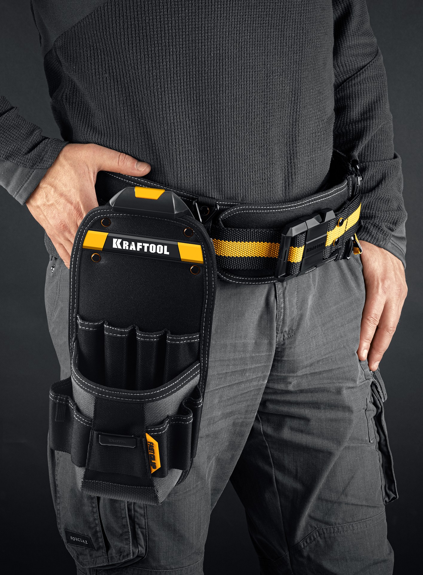 KRAFTOOL KP-11 поясная сумка с быстросъёмным креплением FastClip, 170 х 360 мм (38777) — фото 5