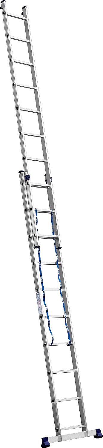 СИБИН, 10 ступеней, со стабилизатором, алюминиевая, двухсекционная лестница (38823-10) — фото 2