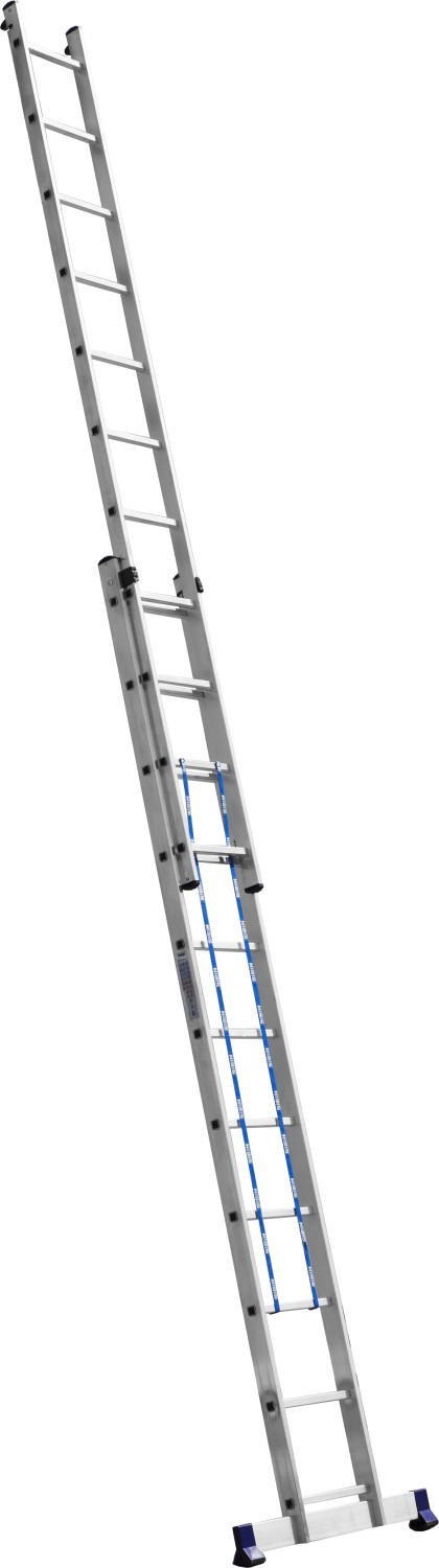 СИБИН 11 ступеней, со стабилизатором, алюминиевая, двухсекционная лестница (38823-11) — фото 2