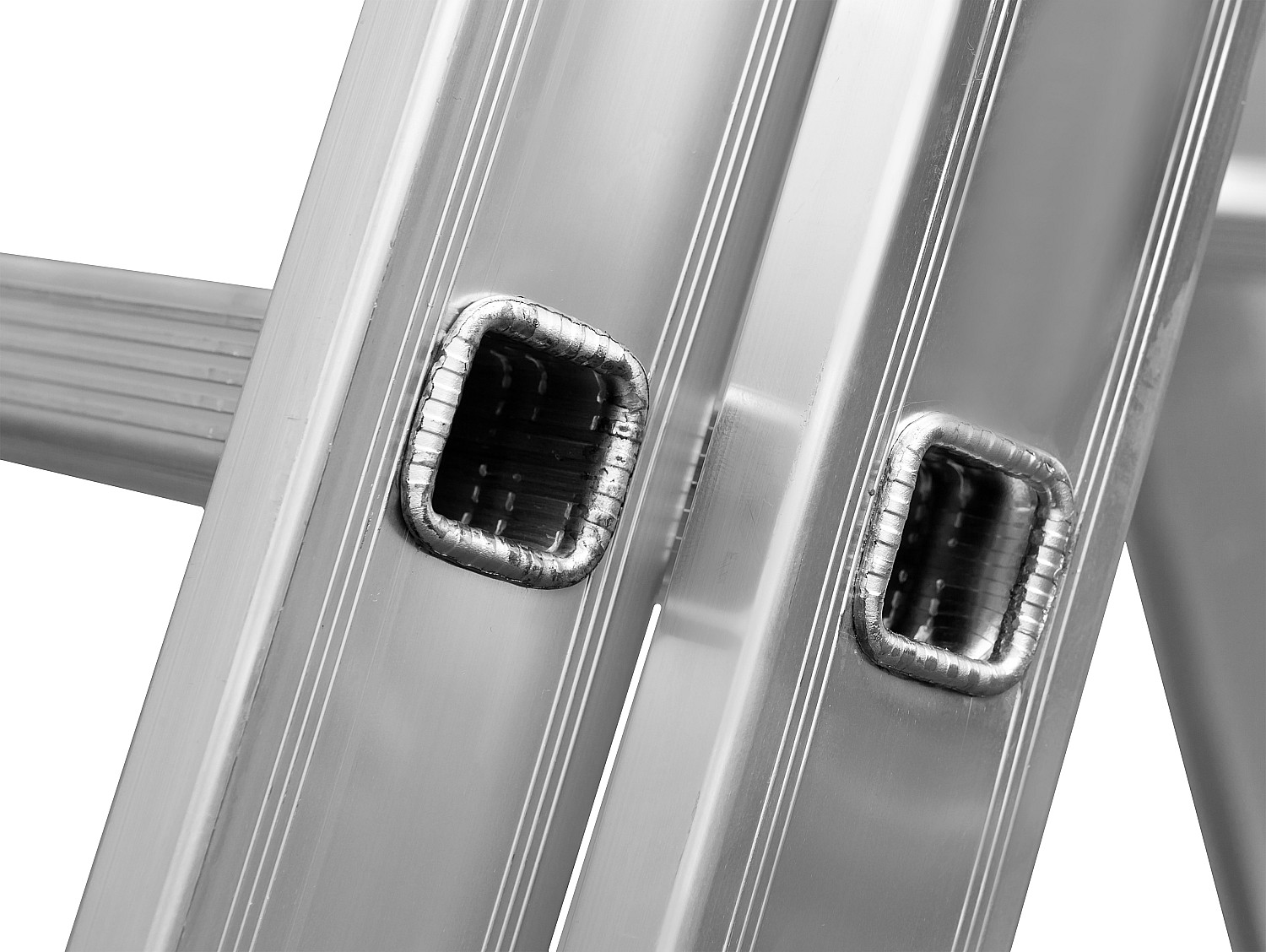 СИБИН 7 ступеней, со стабилизатором, алюминиевая, трехсекционная лестница (38833-07) — фото 4