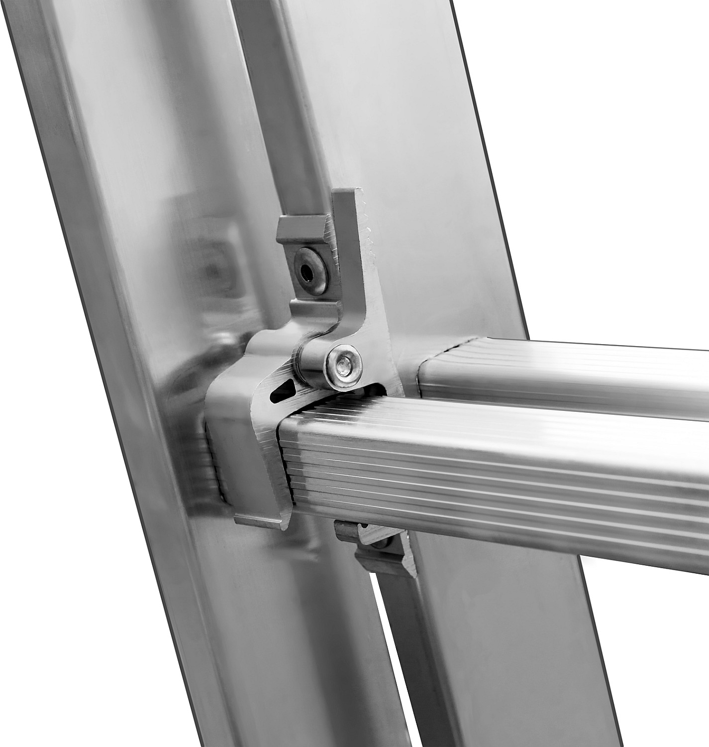 СИБИН 7 ступеней, со стабилизатором, алюминиевая, трехсекционная лестница (38833-07) — фото 5