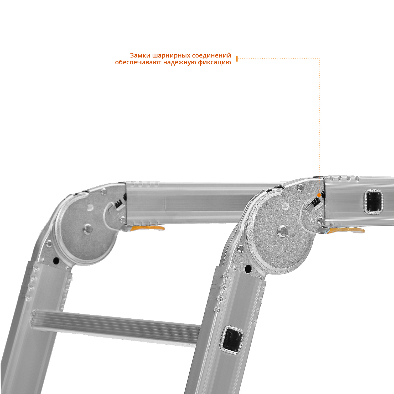 СИБИН ПРП-36, 3 х 6 х 3 ступени, алюминиевые, складные, с колесами и съемной площадкой, парофессиональные рабочие подмости (38845) — фото 4