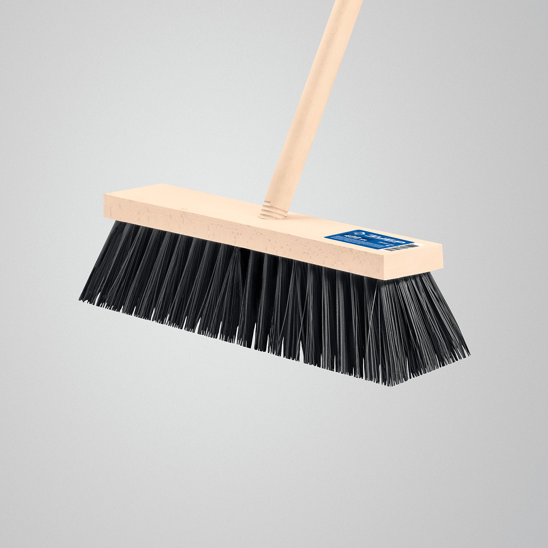 ЗУБР ДОКА буковая колодка 40см, шлифованный буковый черенок 140см (d25мм), щетина 85мм, 5-рядная, уличная щётка с черенком (39191-40) — фото 2